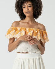 Surkana - Top crop bordado Beige