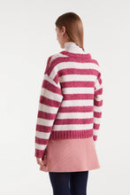 Compañía Fantástica - Jersey rayas blanco y fucsia