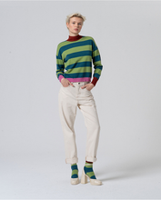 Surkana - Jersey cuello alto rayas Verde