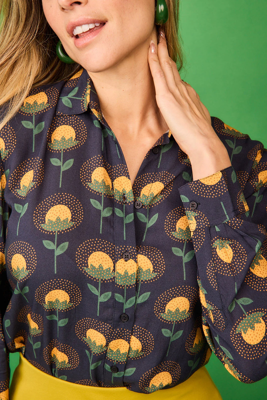 Smile - Camisa Jungla Flor Amarillo