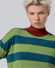 Surkana - Jersey cuello alto rayas Verde