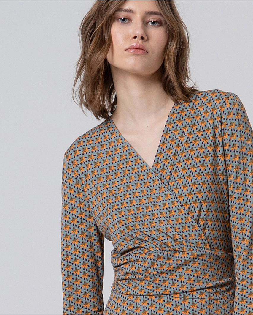 Surkana - Vestido cruzado Azul