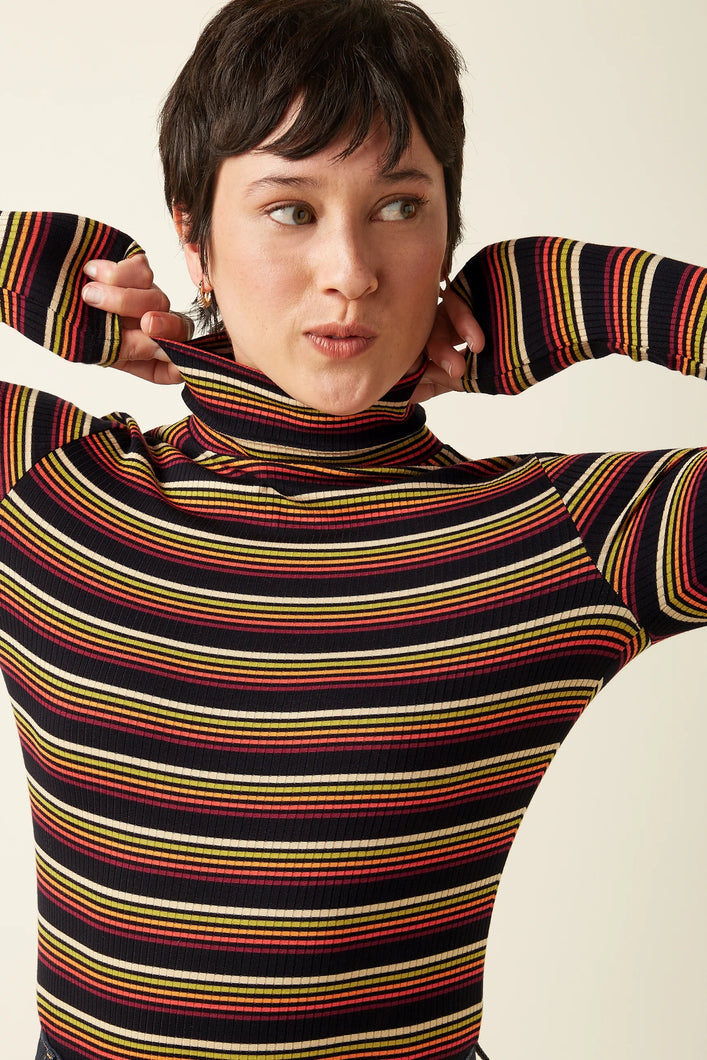 King Louie - Rollneck Top Frostine Stripe (Ecovero)