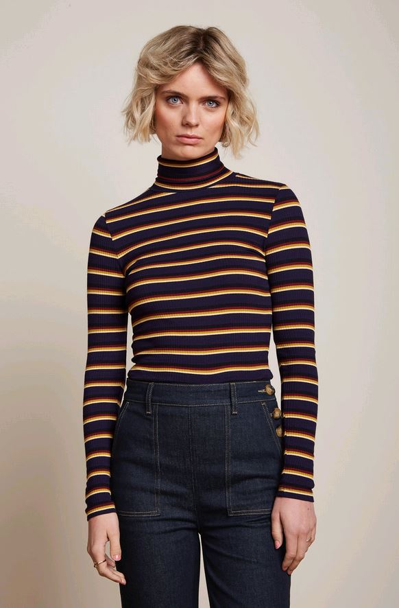 King Louie - Rollneck Top Century Stripe (ecovero)