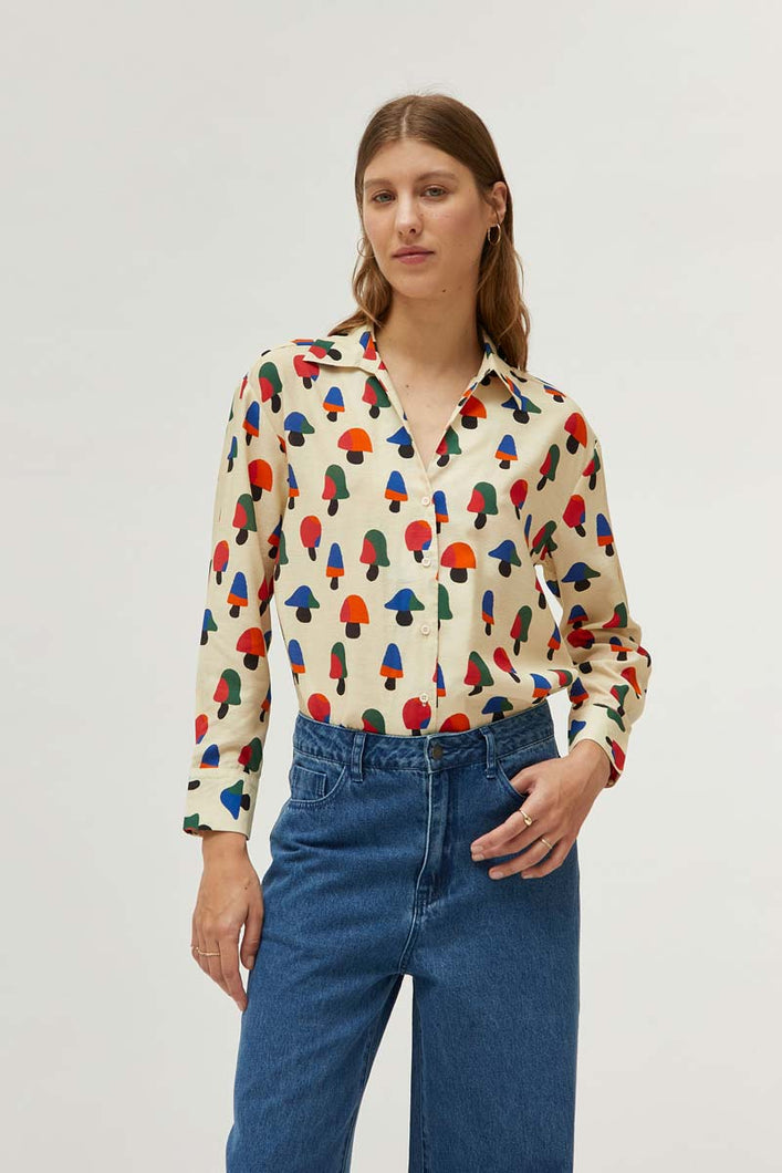 Compañía Fantástica  - Camisa de setas multicolor