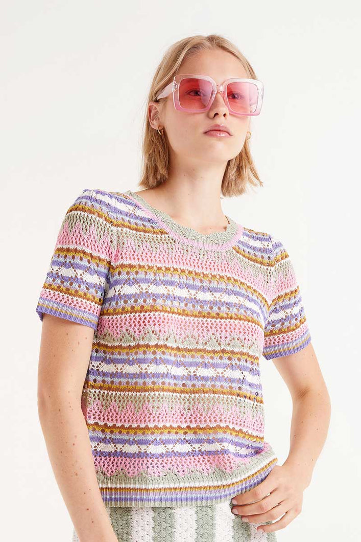 Compañía Fantástica  -  Top calado  multicolor