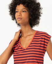 Surkana - Camiseta cuello V  Granate ( sostenible)