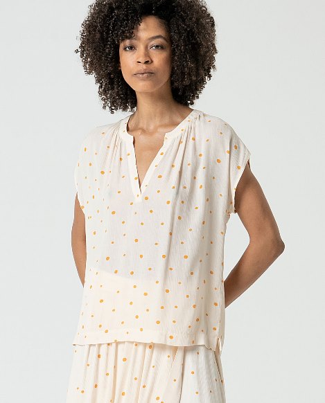 Surkana - Blusa lunares Beige