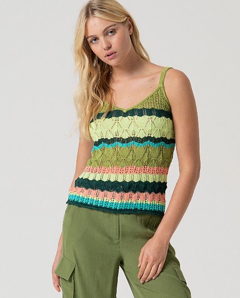 Surkana - Top crochet Verde