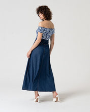 Surkana - Falda larga denim Azul