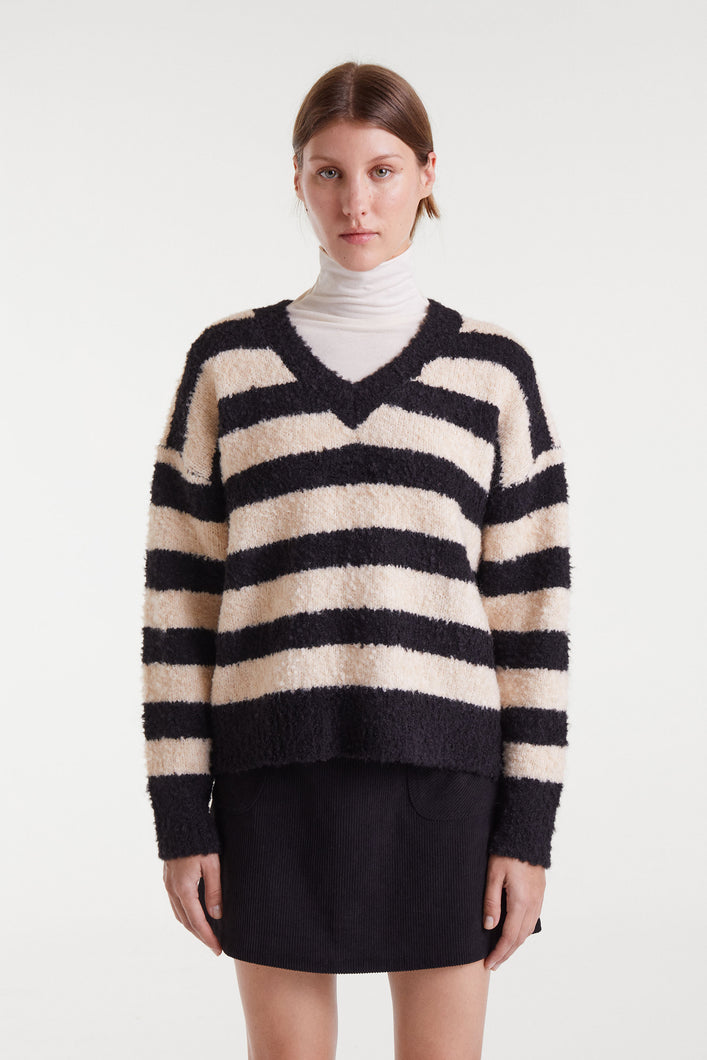 Compañía Fantástica - Jersey rayas blanco y negro