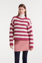 Compañía Fantástica - Jersey rayas blanco y fucsia