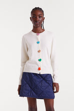 Compañía Fantástica - Cárdigan corazones blanco