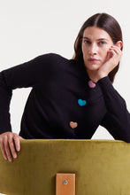 Compañía Fantástica - Cárdigan corazones negro