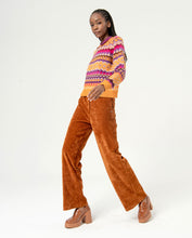 Surkana - Jersey jacquard rombos Naranja