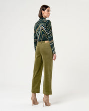 Surkana - Pantalón pana cropped liso Verde