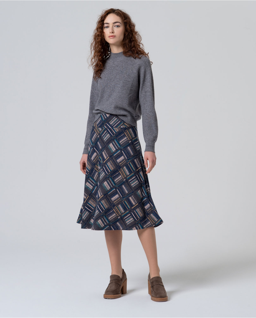 Surkana - Falda geométrica Azul