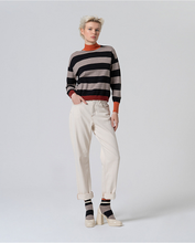 Surkana - Jersey cuello alto rayas Negro